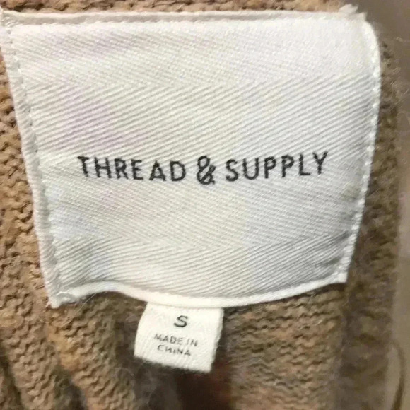 THREAD & SUPPLY Open Front Vita Jacket with Fold Down Collar &Two Side Pockets-S - Picture 7 of 7